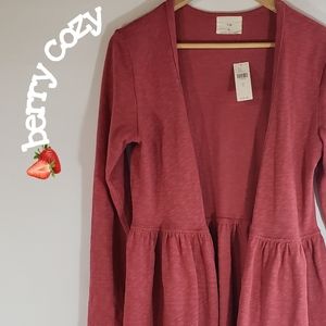 NWT Anthropologie Beira Peplum Cardigan